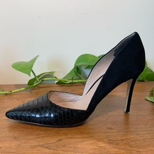 Louis et Cie Hermosah Croc Suede Pointed Heels